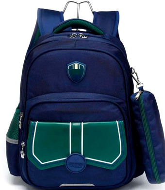 Школьный рюкзак Sun Eight SE-22005 (темно-синий/зеленый)