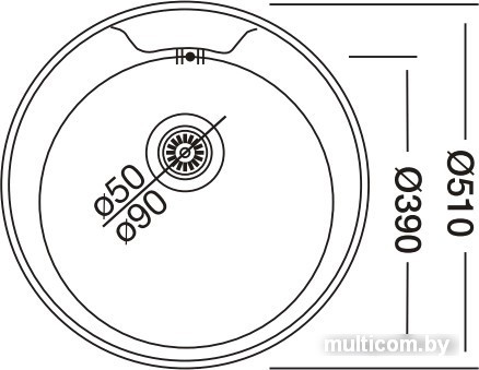 Кухонная мойка Kromevye Rondo EC 146 D