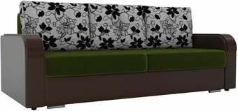 Диван Лига диванов Мейсон 102142 (зеленый/коричневый/серый)