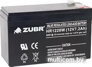 Аккумулятор для ИБП Zubr HR 1228 W (12 В/7.2 А·ч)