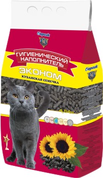 Наполнитель для туалета Барсик Кубанская семечка 4.54 л