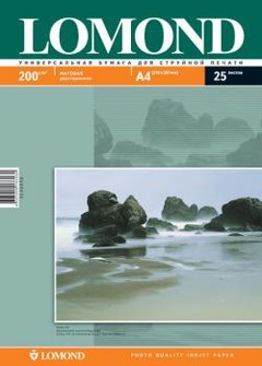 Фотобумага Lomond Матовая двухстороняя А4 200 г/кв.м. 25 листов (0102052)