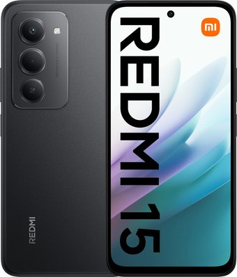 Телефон Xiaomi Redmi 15 4G 6GB/128GB европейская версия (черный)