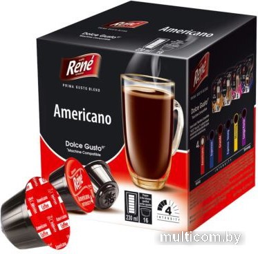 Кофе в капсулах Rene Dolce Gusto Americano 16 шт