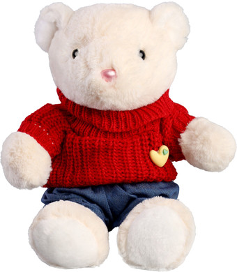 Классическая игрушка Milo Toys Little Friend Мишка в красном свитере 9905638
