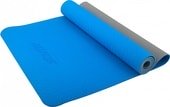 Коврик Starfit FM-201 TPE (4 мм, голубой/серый)