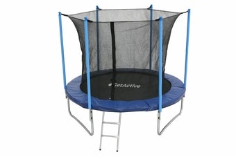 Батут GetActive Jump 10ft-305 см 10360S2N-L с лестницей, сеткой (синий)