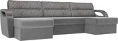 П-образный диван Лига диванов Форсайт 100834 (серый)