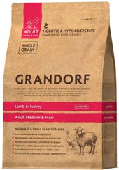 Сухой корм для собак Grandorf Medium & Maxi Breeds Lamb & Turkey (с ягненком и индейкой) 1 кг