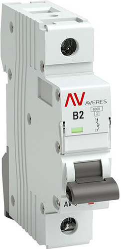 Выключатель автоматический EKF Averes AV-6 1P 2A (B) 6kA mcb6-1-02B-av