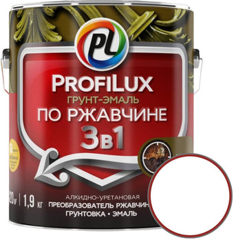 Грунт-эмаль Profilux По ржавчине 3в1 (1.9 кг, белый)