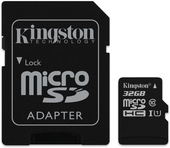 Карта памяти Kingston microSDHC (Class 10) U1 32GB + адаптер [SDCIT/32GB]