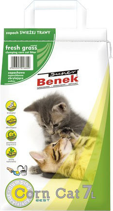 Наполнитель Super Benek Corn Cat Свежая трава 25 л