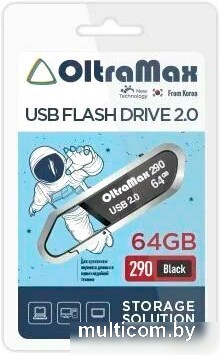 USB Flash OltraMax 290 64GB (черный)