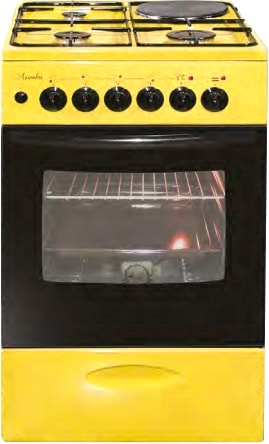 Кухонная плита Лысьва ЭГ 1/3г01 МС-2у (без крышки, желтый)