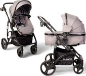 Универсальная коляска Bubago Zoom (2 в 1, серый/черная рама)