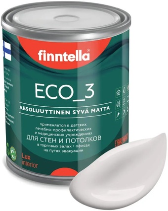 Краска Finntella Eco 3 Wash and Clean Hoyrya F-08-1-1-LG179 0.9 л (блед.-лиловый)