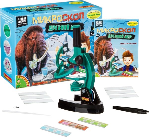 Детский телескоп Bondibon Науки с Буки Микроскоп Древний мир: Мамонты ВВ4202