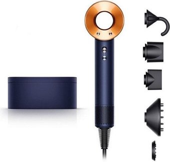 Фен Dyson HD08 Supersonic (с переходником на евровилку, берлинская лазурь/медный)