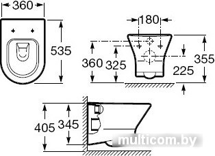 Унитаз Roca Nexo (346640000 + 80164A004) с пневмокрышкой