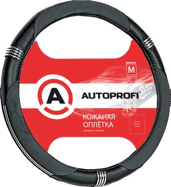 Оплетка на руль Autoprofi AP-150 BK/BK (M) (черный)