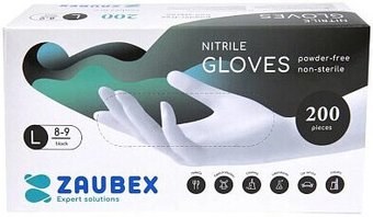 Виниловые перчатки Zaubex 9122532 (L, 200 шт)