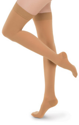 Чулки компрессионные Польза 4002 выше колена 1 кл.к. (р.5 (XL), рост1, бежевый)