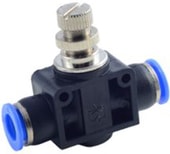 RockForce Фитинг для пласт. трубок с метал. регулятором 8x8 мм RF-SPA08