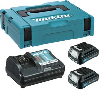 Аккумулятор с зарядным устройством Makita 197643-8 (12В/2x1.5 Ah + 12В + кейс)