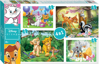 Набор пазлов Step Puzzle Легенды Disney 4 в 1 92319 (184 эл)