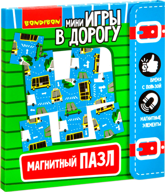 Развивающая игра Bondibon Магнитный пазл. Транспорт ВВ3561