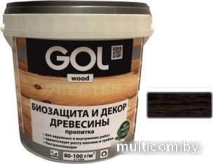 Пропитка GOL Wood Aqua Защитно-декоративная 0.9 кг (палисандр)