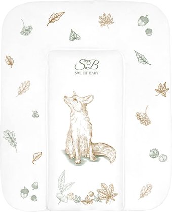 Пеленальный матрас Sweet Baby Foresta Magica Crema Arancio 58x71 (лиса бежевый/оранжевый)