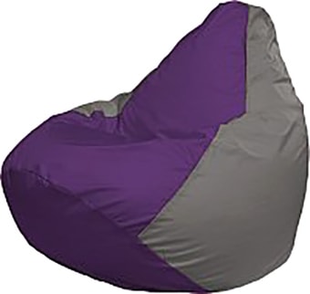 Кресло-мешок Flagman Груша Мега Super Г5.1-72 (фиолетовый/серый)
