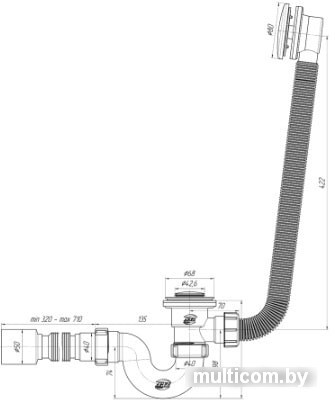 Сифон Ани Пласт EC155S
