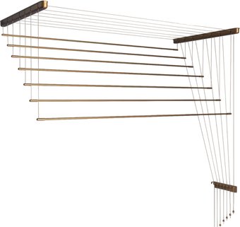 Сушилка для белья Comfort Alumin Потолочная Алюминиевая Bronze Premium 7 прутьев 1.8 м (бронзовый)