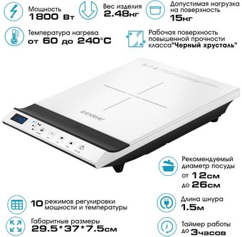 Настольная плита Endever Skyline IP-68