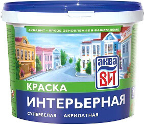 Краска Вит Аква ВАК-14 интерьерная 6 кг (супербелый)