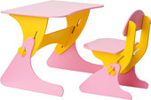 Детский стол Столики Детям Буслик Б-РЖ (розовый/желтый)
