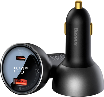 Автомобильное зарядное Baseus Digital Display PD3.1 Dual Fast Charger U+С 140W Set