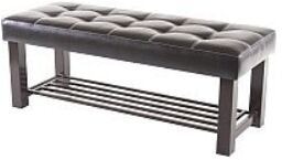 Банкетка AMC Lux 4 с полкой кожзам коричневый/коричневый/коричневый 4.1Б12022