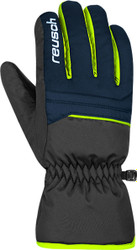 Горнолыжные перчатки Reusch Alan Junior 6361115-7712 (р-р 3.5, Blck/Dres Blue/Neon Green)