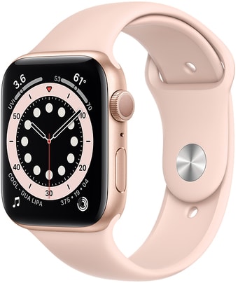 Умные часы Apple Watch Series 6 44 мм (алюминий золотистый/розовый песок)