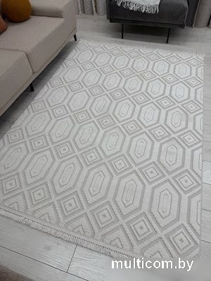 Ковер для жилой комнаты Radjab Carpet Поло Прямоугольник EN 262 12449RK (0.8x1.5, Cream)