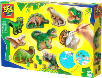 Набор для создания поделок/игрушек SES Creative Из гипса Мир динозавров 01403