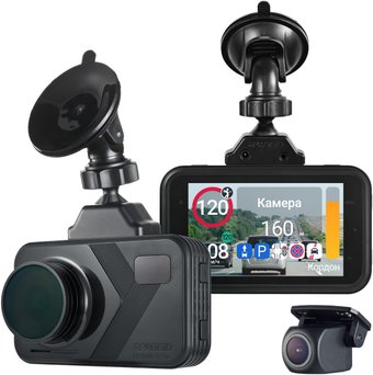 Видеорегистратор-радар детектор-GPS информатор (3в1) Roadgid Premier 4 2CH (set 2)