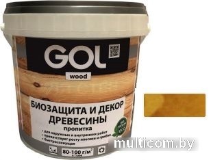 Пропитка GOL Wood Aqua Защитно-декоративная 2.5 кг (лиственница)