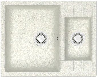 Кухонная мойка Elmar M-08M (белый гранит Q15)
