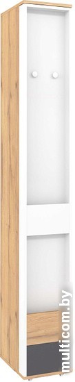 Шкаф-пенал Глазов Лойс 85 (дуб золотой/белый/графит)