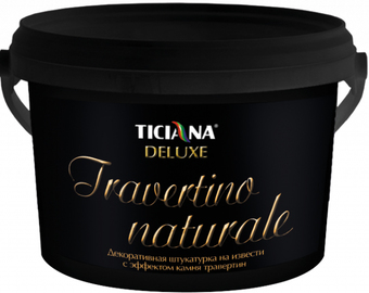 Декоративная штукатурка Ticiana Deluxe Travertino Naturale на извести (8 л)